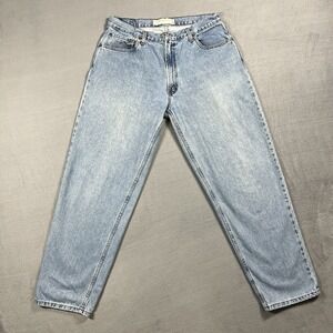 VTG Levis 550 Jeans Mens 36x34 Comfort Fit Loose Tapered Light Wash 90s Denim